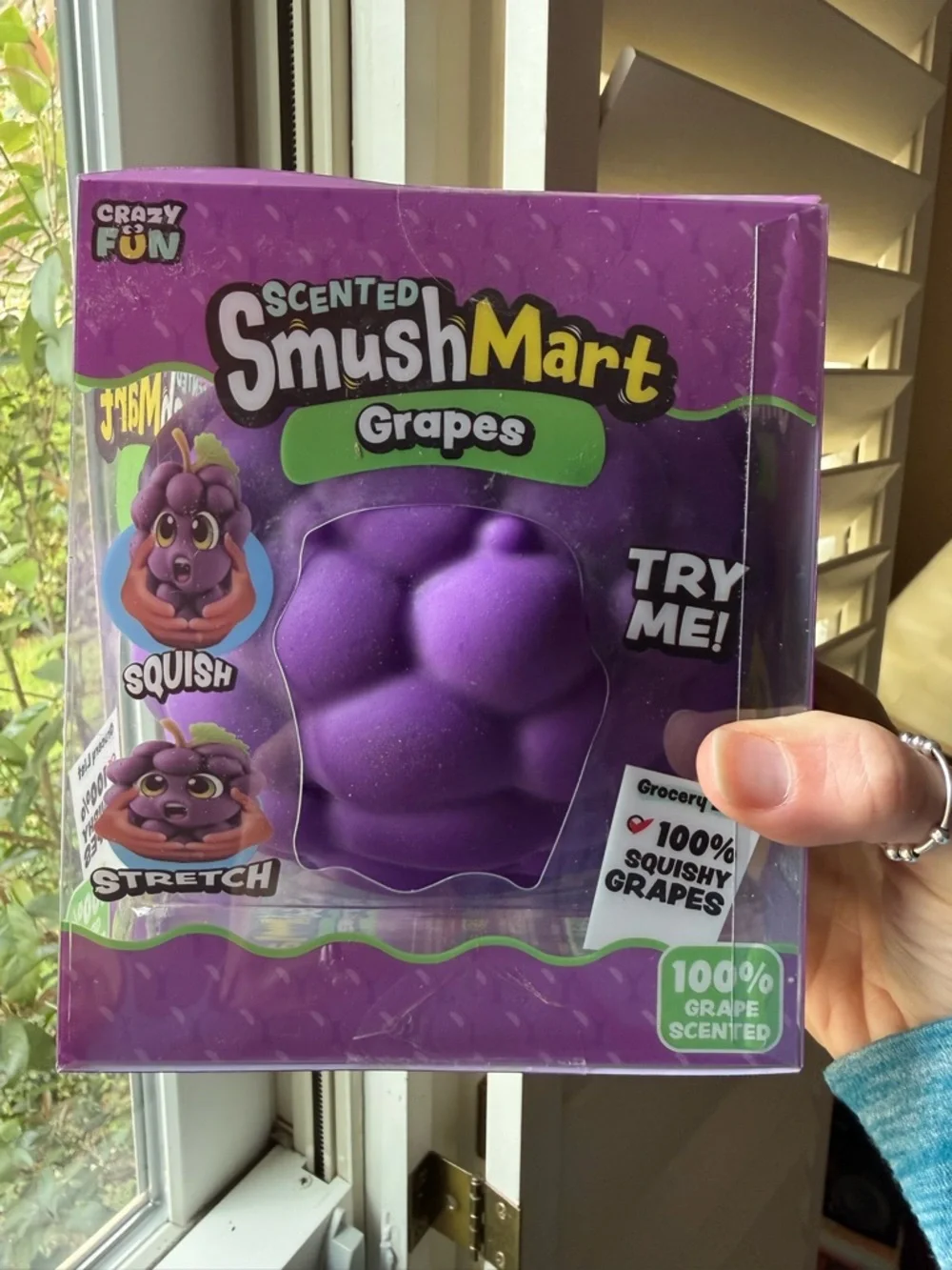 Crazy Fun Scented SmushMart
Grapes Squishy- Purple. So COOL!
Smells like grape! - Picture 3 of 6